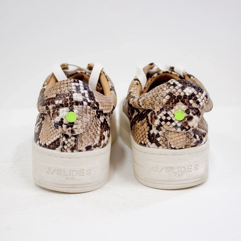 J/Slides Hilton Leather Sneakers Women's Size 8.5- Casual Chic, Urban, Platform